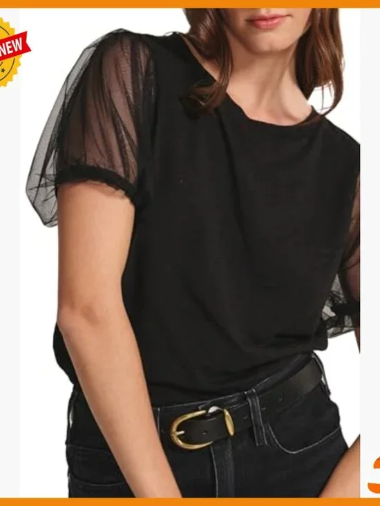 Cotton Slub Novelty Top, Blouse, Button Down Shirt, Women's - Picture 3 of 3